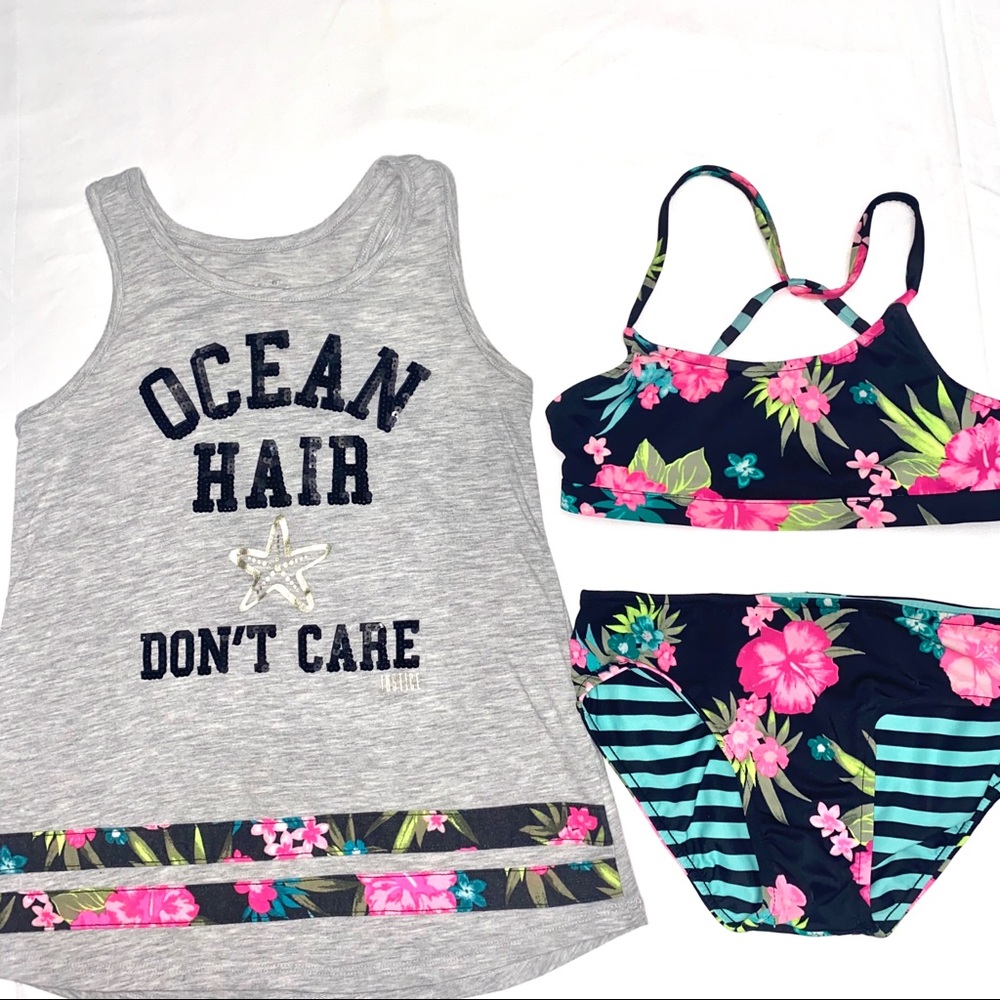 Justice Reversible Bikini and Matching Tank Top